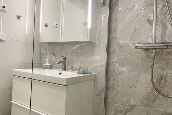 Meeresbrandung FeWo 37 Duhnen - Badezimmer