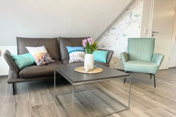 Meeresbrandung FeWo 37 Duhnen - Wohnzimmer