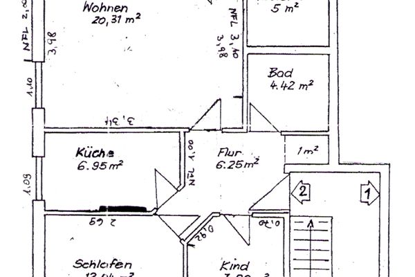  Jordanstrasse 23 Wohnung unten links Zingst - Grundriss