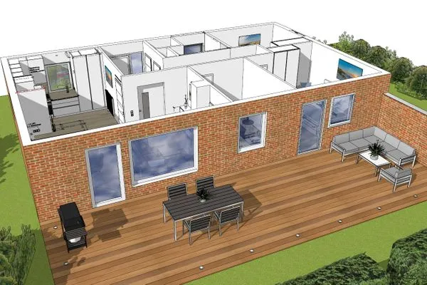 Grundriss Bungalow Hasela Bungalow Hasela mit Workation