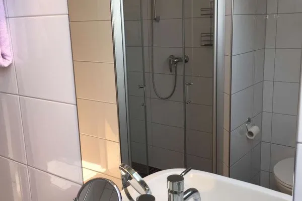 Badezimmer Ferienhaus Kiebitzdüne Ferienwohnung Auster