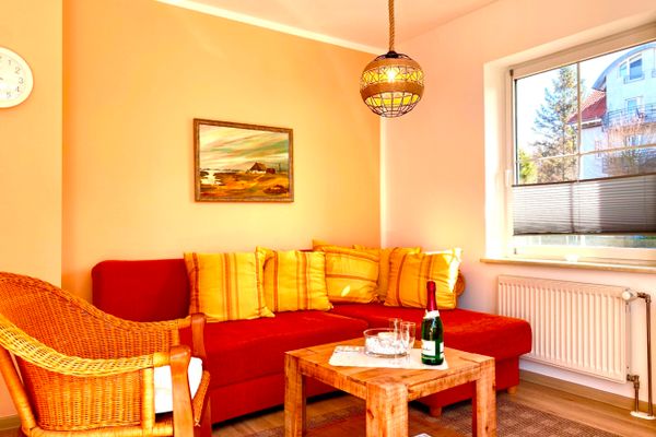 Hägerende 66 Haus Windrose Wohnung Nordwind Zingst - Wohnzimmer