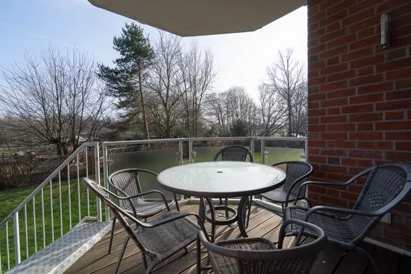 Terrasse Wohnpark am Mühlenteich Ferienwohnung Nr. 29