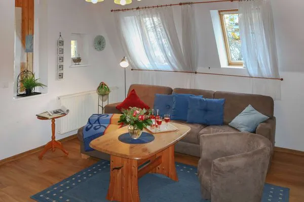 Wohnzimmer Weisses Rössl Ferienwohnung Wellenreiter