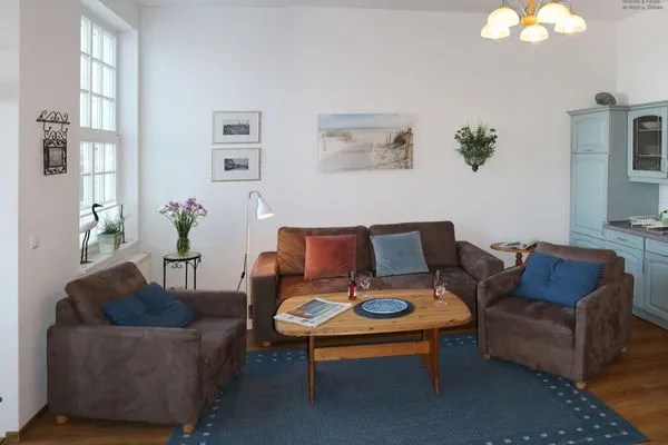 Wohnzimmer Weisses Rössl Ferienwohnung Seepferdchen