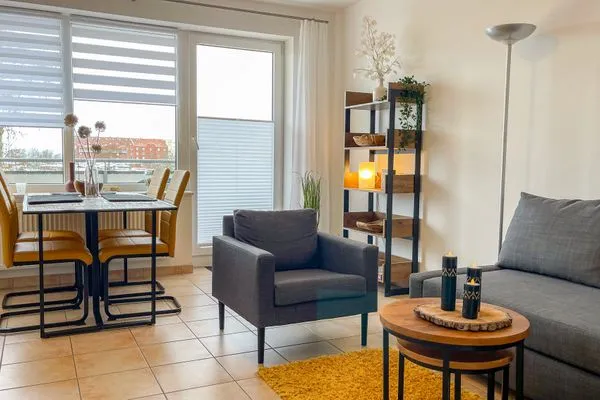 Haus am Waldbad FeWo Westwind 4 Sahlenburg - Wohnzimmer