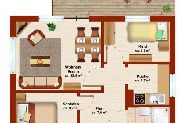 Grundriss Ferienhäuser Weerts Gatt Ferienhaus Lüttje Huske