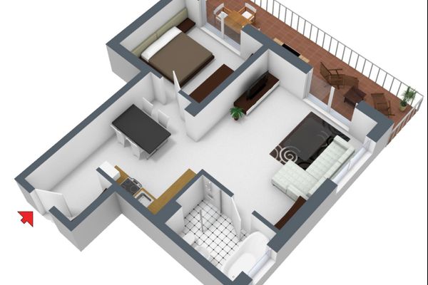 Stadthaus Schlossblick Ferienwohnung Mensel City 1 Ferienwohnungen in Füssen - Grundriss