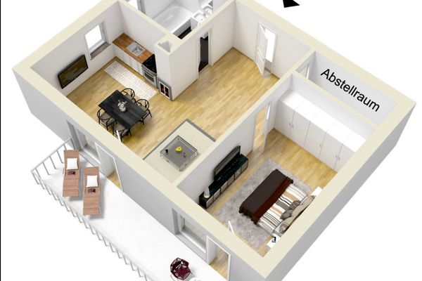 Stadthaus Schlossblick Ferienwohnung Mensel City 2 Ferienwohnungen in Füssen - Grundriss