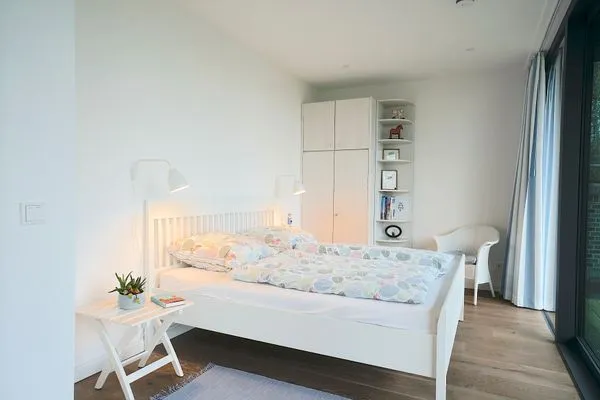 Schlafzimmer  Helle Ferienwohnung 'Eichkamp' für zwei Personen in ruhiger Wohnlage in Eckernförde