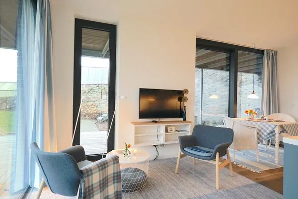 Wohnzimmer  Helle Ferienwohnung 'Eichkamp' für zwei Personen in ruhiger Wohnlage in Eckernförde