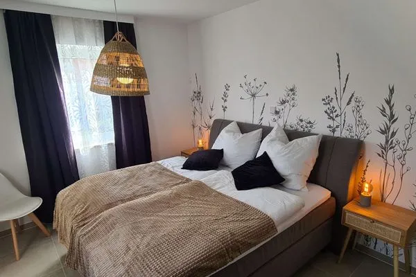 Schlafzimmer Haus Richthofenstraße 20 e Ferienwohnung Glück Ahoi