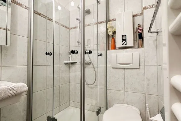 Badezimmer der Ferienwohnung Kniepsand in Wittdün auf Amrum Haus Diana Ferienwohnung „Kniepsand"