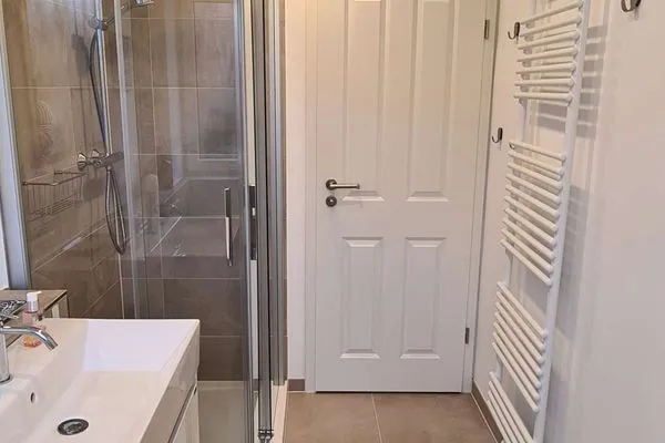 Badezimmer Haus Richthofenstraße 20 e Ferienwohnung Glück Ahoi