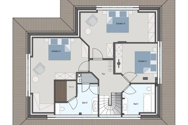Obergeschoss  Ferienhaus Graukranich 41