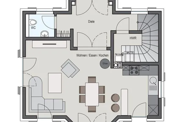 Grundriss  Ferienhaus Seeschwalbe 37