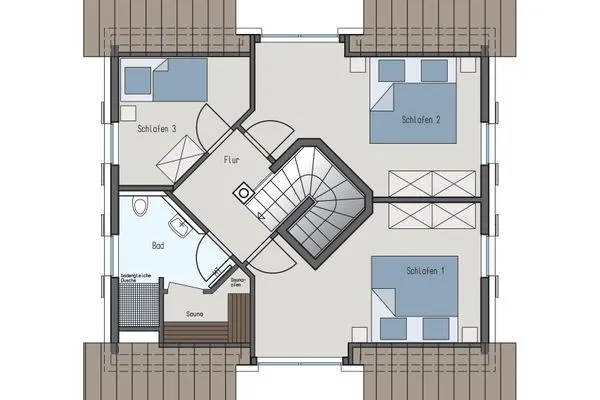 Grundriss  Ferienhaus Schilfrohrsänger 26