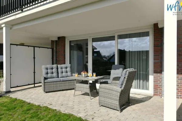 Terrasse Villa Petersen Ferienwohnung 2