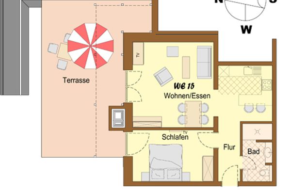  Strand Residenz Whg. 15 Seeterrasse Wittdün - 