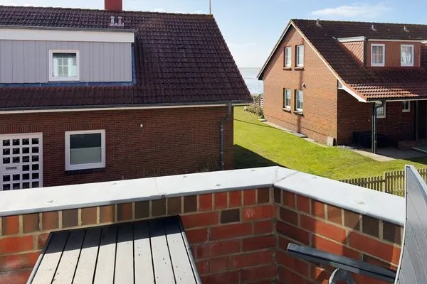 Blick vom Balkon der Ferienwohnung Südspitze 18/6 Meerblick in Wittdün auf Amrum Haus *Südspitze 18* Ferienwohnung Südspitze 18/6 - Meerblick