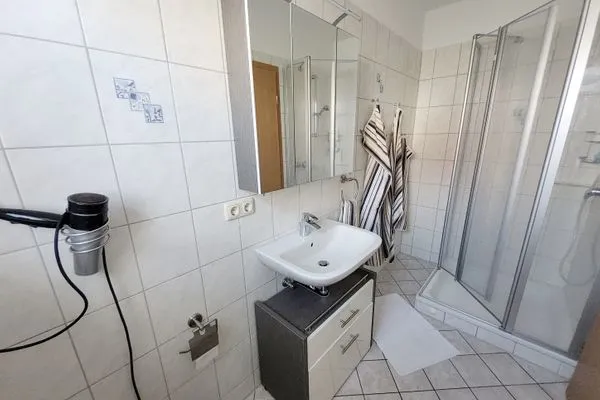 Badezimmer mit Dusche Hoppenberg 5 - Wohnung Schröder