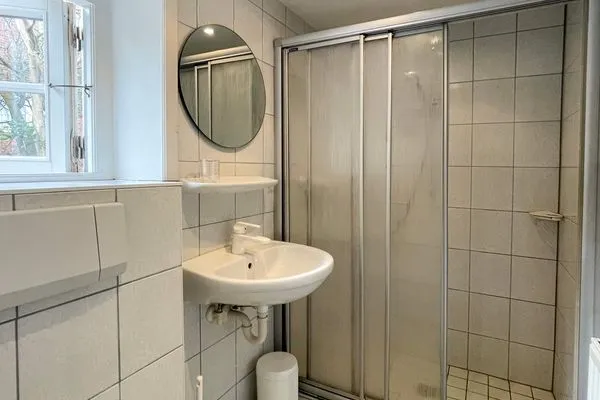 Badezimmer des Bungalow "Sillo´s Hüs" in Nebel auf Amrum  "Höske Sillo´s Hüs*