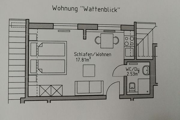  Haus Sturmvogel Whg. 2 Wattenblick Wittdün - 