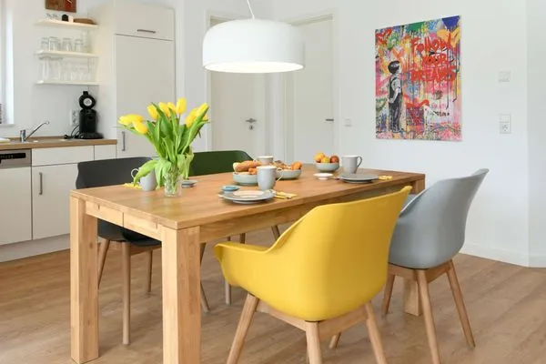 Wohnzimmer Haus im Dorfgroden 14 Ferienwohnung Muschelsucher