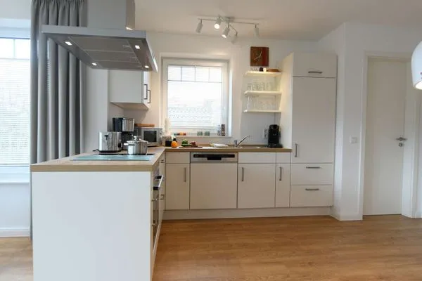 Küche / Küchenzeile Haus im Dorfgroden 14 Ferienwohnung Muschelsucher