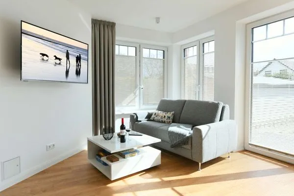 Wohnzimmer Haus im Dorfgroden 14 Ferienwohnung Muschelsucher