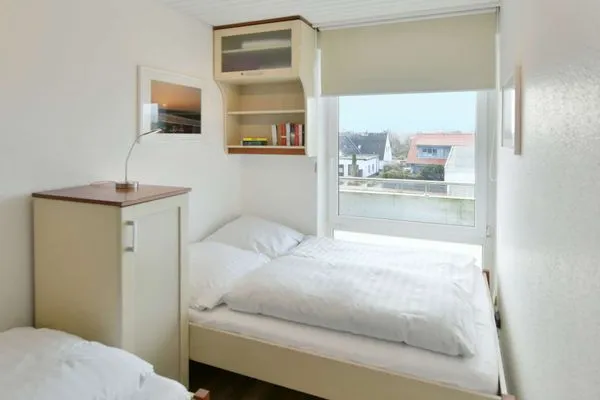 Schlafzimmer Haus am alten Leuchtturm Ferienwohnung 8