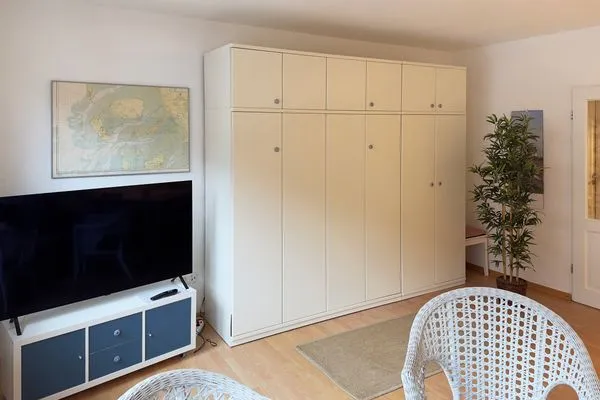 Wohnzimmer der Ferienwohnung Strandlöper in Wittdün auf Amrum Huus Heverknob Ferienwohnung *Strandlöper*