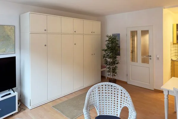 Wohnzimmer der Ferienwohnung Strandlöper in Wittdün auf Amrum Huus Heverknob Ferienwohnung *Strandlöper*