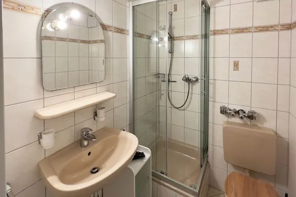 Badezimmer Huus Heverknob Ferienwohnung *Strandlöper*