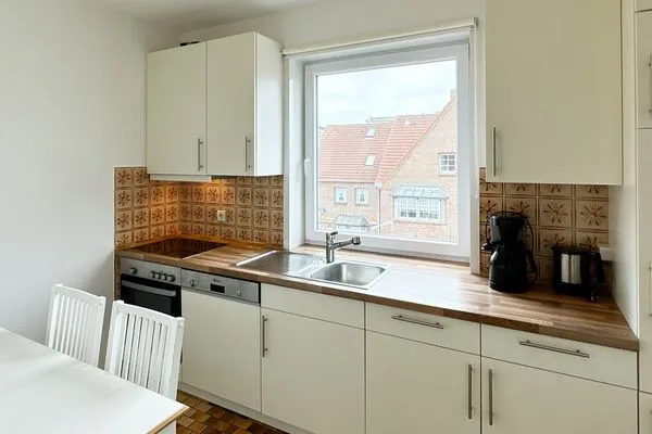 Küche / Küchenzeile Haus Nordenlicht Ferienwohnung „Dr. Buchholtz"