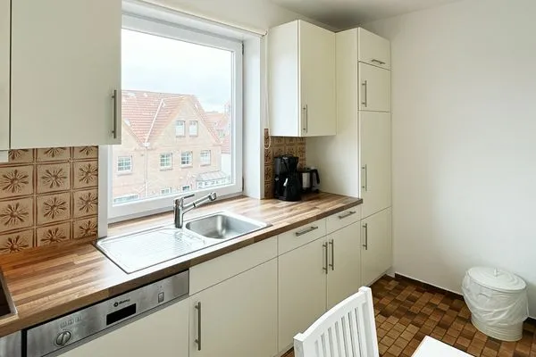 Küche der Ferienwohnung Buchholtz in Wittdün auf Amrum Haus Nordenlicht Ferienwohnung „Dr. Buchholtz"