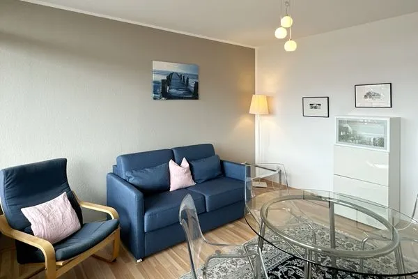 Wohnzimmer der Ferienwohnung Buchholtz in Wittdün auf Amrum Haus Nordenlicht Ferienwohnung „Dr. Buchholtz"