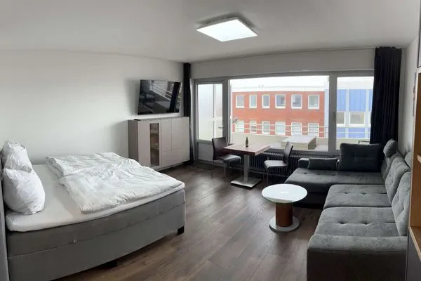 Wohnzimmer Haus Monopol Ferienwohnung Monopol-Sweet