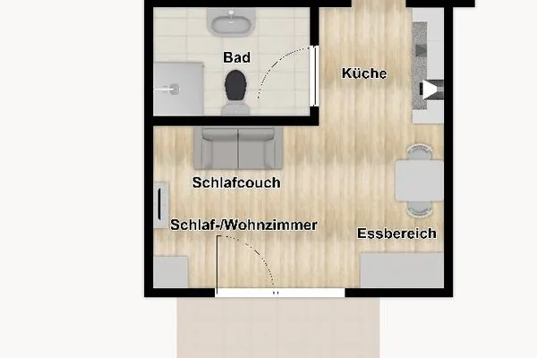 Grundriss Ferienappartements Am Neuensiener See Ferienwohnung 2