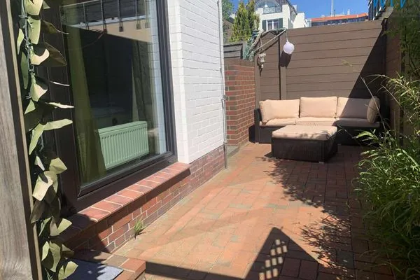 Terrasse Villa Düna Ferienwohnung 1