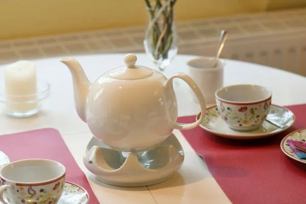 Wohnzimmer Haus Dünenrose Ferienwohnung Inselnest