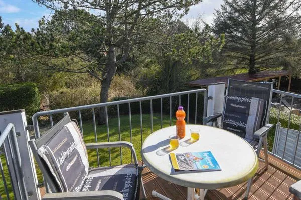 Balkon Haus Dünenrose Ferienwohnung Inselnest