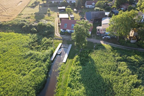  Neeberger Bootshus am Achterwasser Neeberg - Vogelperspektive