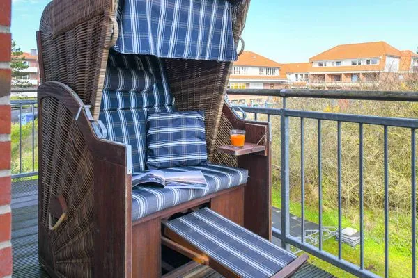 Balkon Bootshaus in den Dünen - 4 Ferienwohnung Dünenkoje