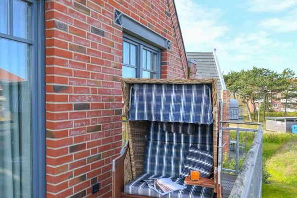 Balkon Bootshaus in den Dünen - 4 Ferienwohnung Dünenkoje