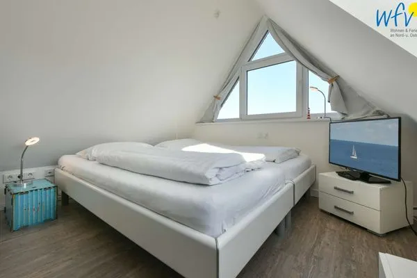 Schlafzimmer Bootshaus in den Dünen - 4 Ferienwohnung Dünenkoje