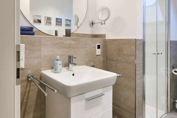 Badezimmer Bootshaus in den Dünen - 4 Ferienwohnung Sonnendeck