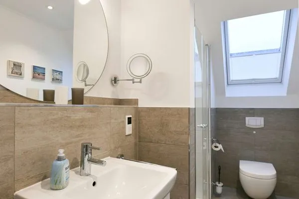 Badezimmer Bootshaus in den Dünen - 4 Ferienwohnung Sonnendeck