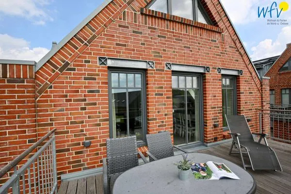 Balkon Bootshaus in den Dünen - 4 Ferienwohnung Sonnendeck