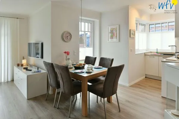 Wohnzimmer Bootshaus in den Dünen - 5 Ferienwohnung Dünengeflüster